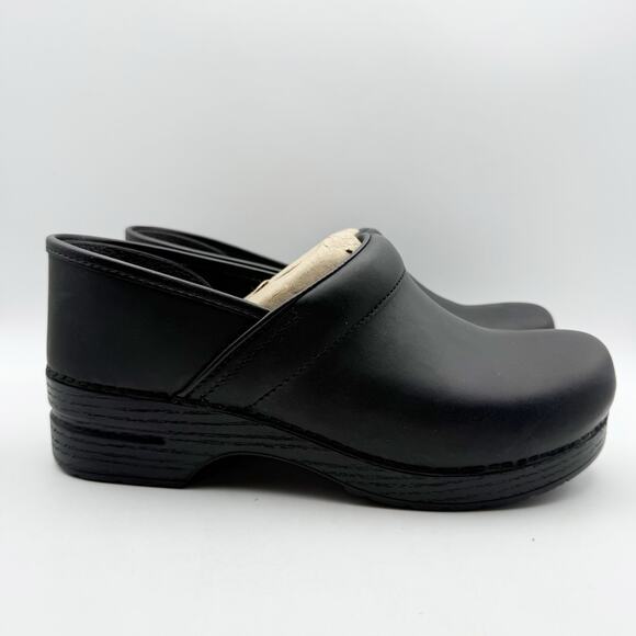 Dansko Womens Professional Oiled Clogs EU 42 Wide US 11.5-12 Black Leather NIB - Picture 3 of 12